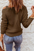 Strapped Cut Out Shoulder Turtleneck Sweater